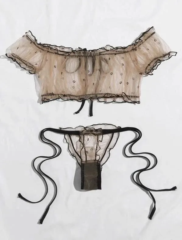 Sweety Off Shoulder Lingerie Set