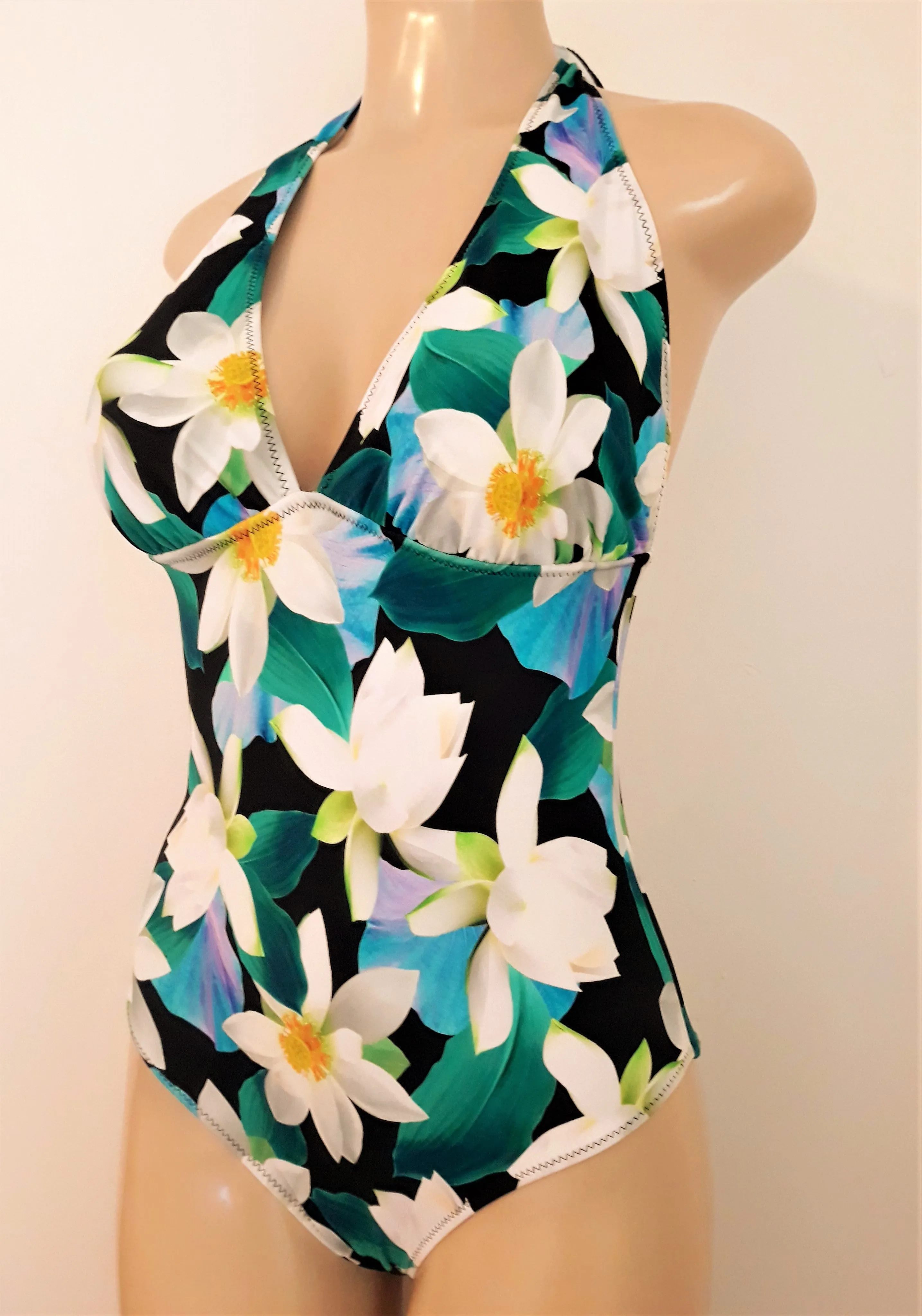 Tie Halter One Piece Swimsuit