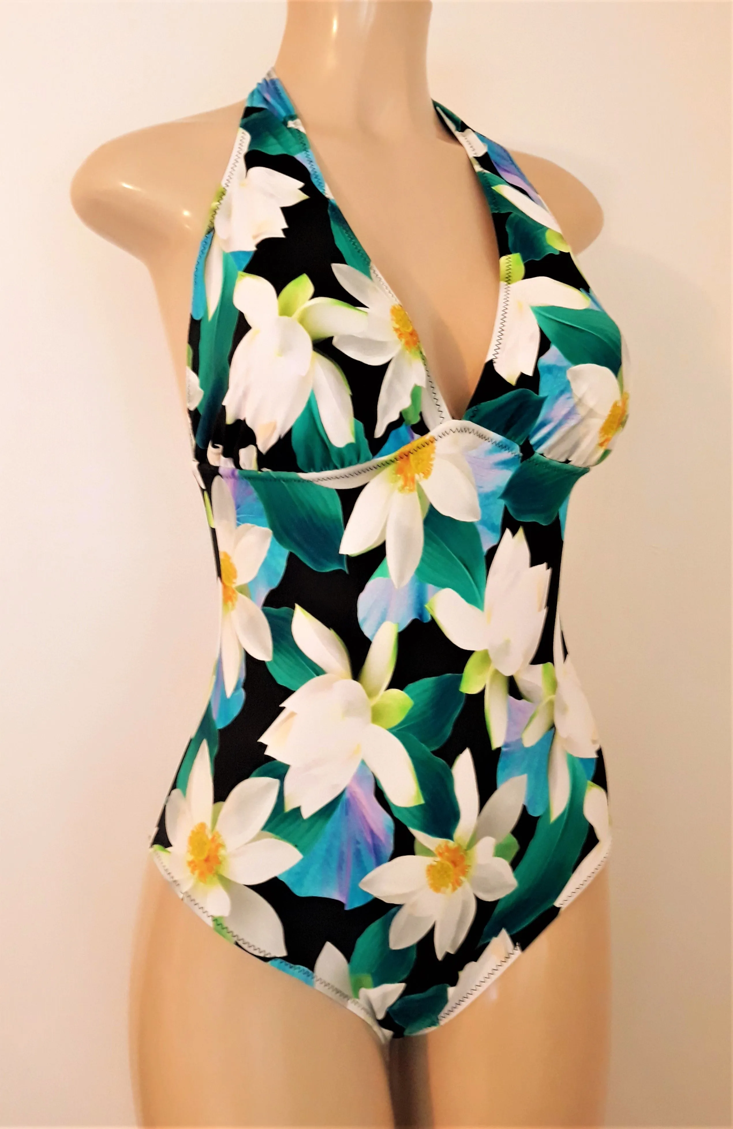 Tie Halter One Piece Swimsuit