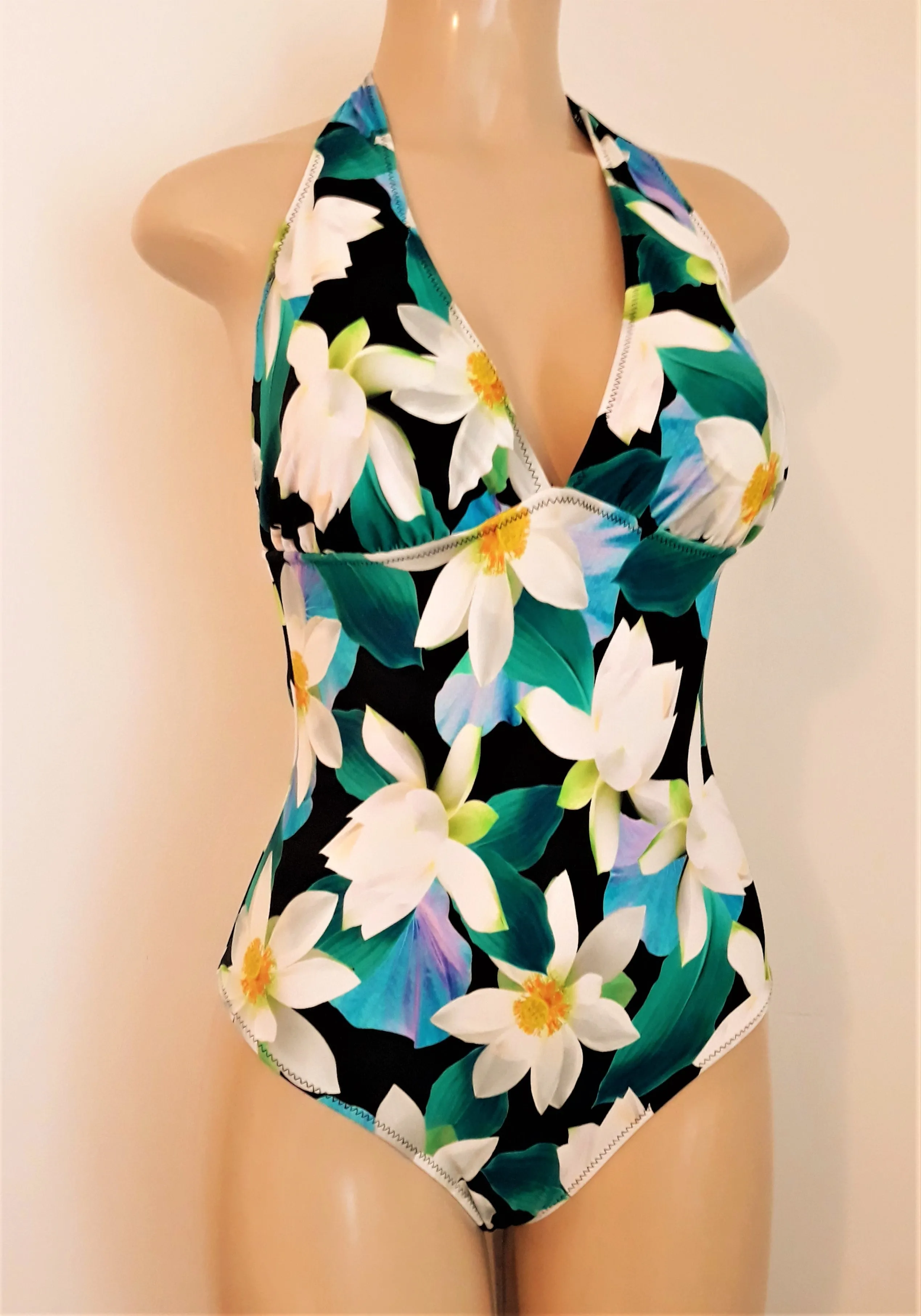 Tie Halter One Piece Swimsuit