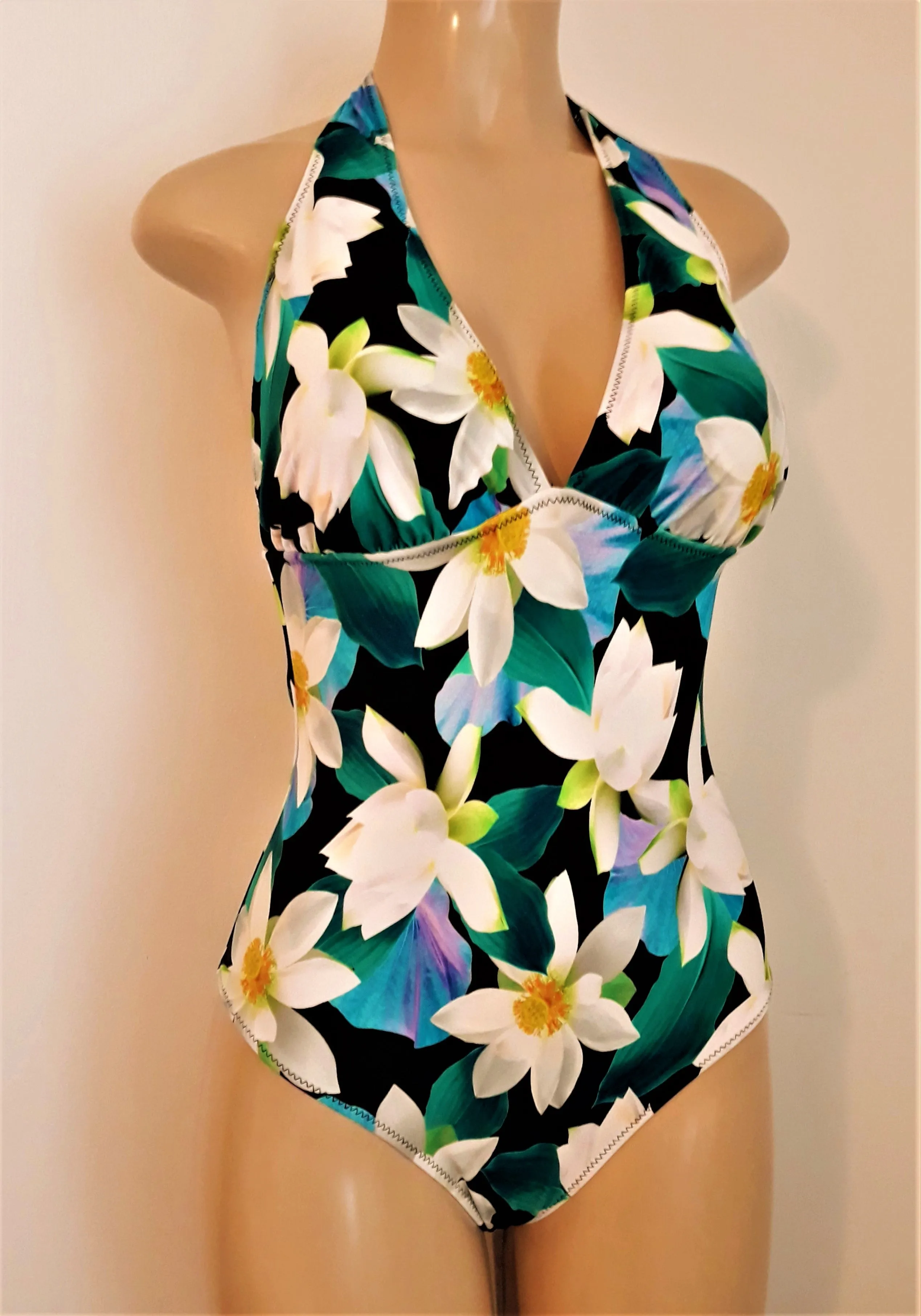 Tie Halter One Piece Swimsuit