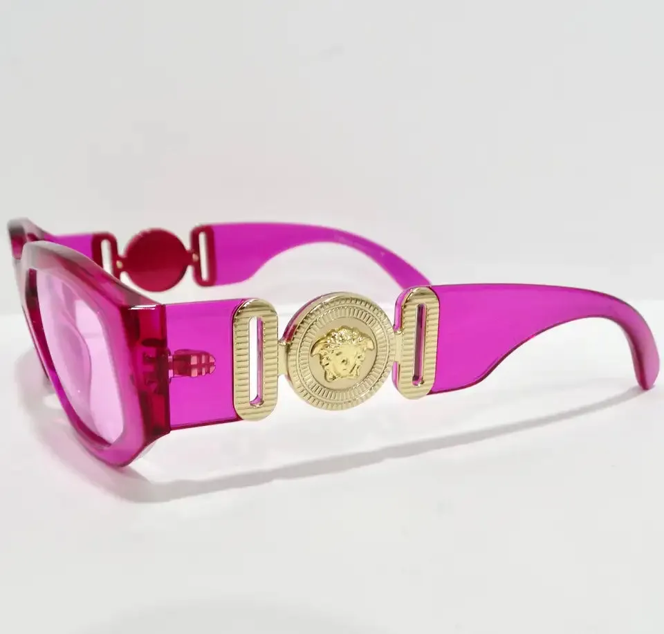 Versace Biggie Reissue Magenta Medusa Sunglasses
