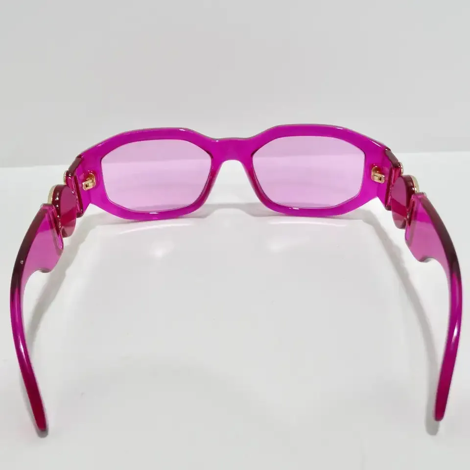 Versace Biggie Reissue Magenta Medusa Sunglasses