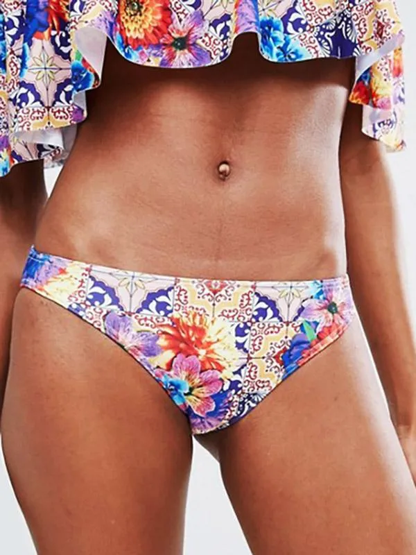 Wholesale Off The Shoulder Floral Print Bikinis