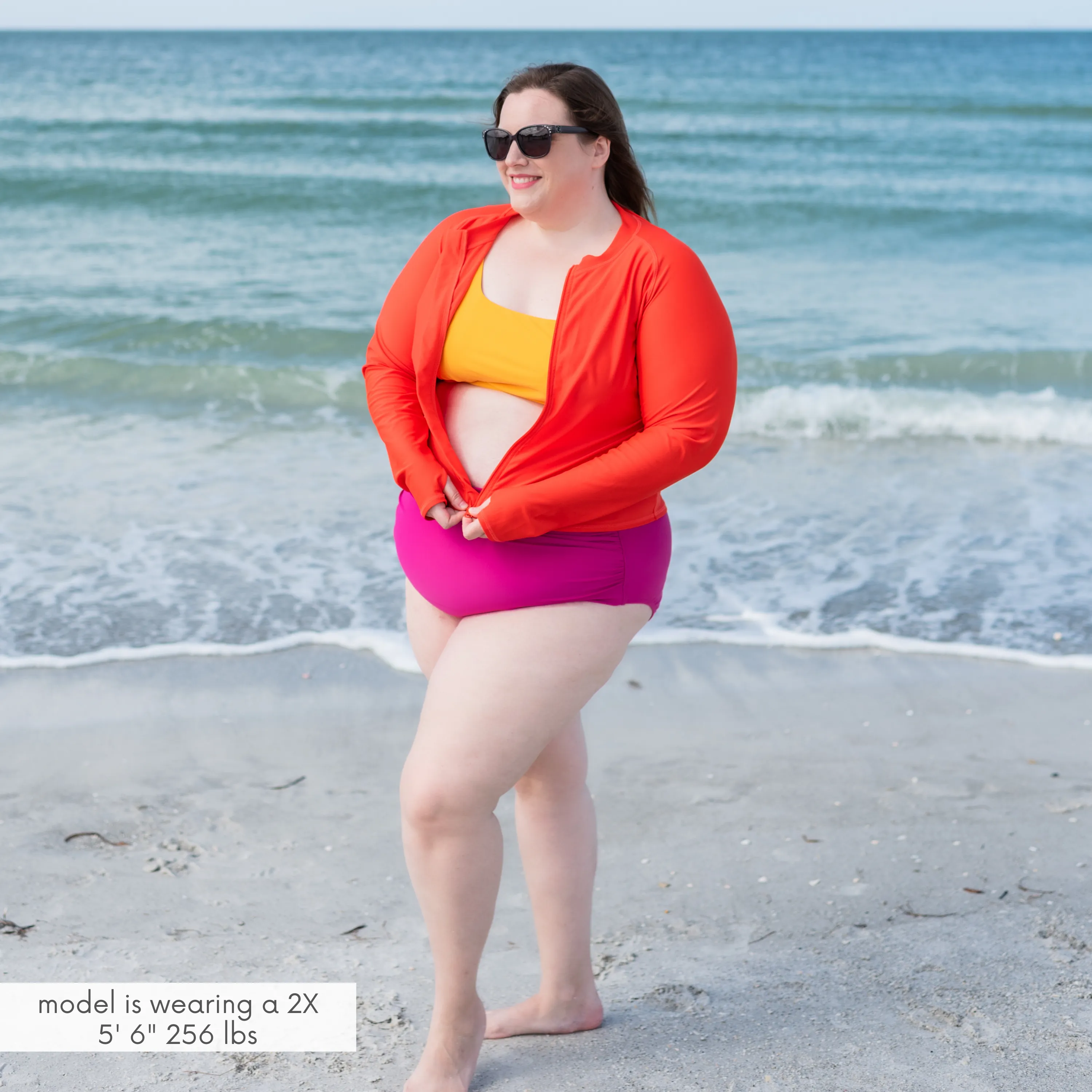 Women's High Waist Bikini Bottoms Ruched | "Fuchsia"