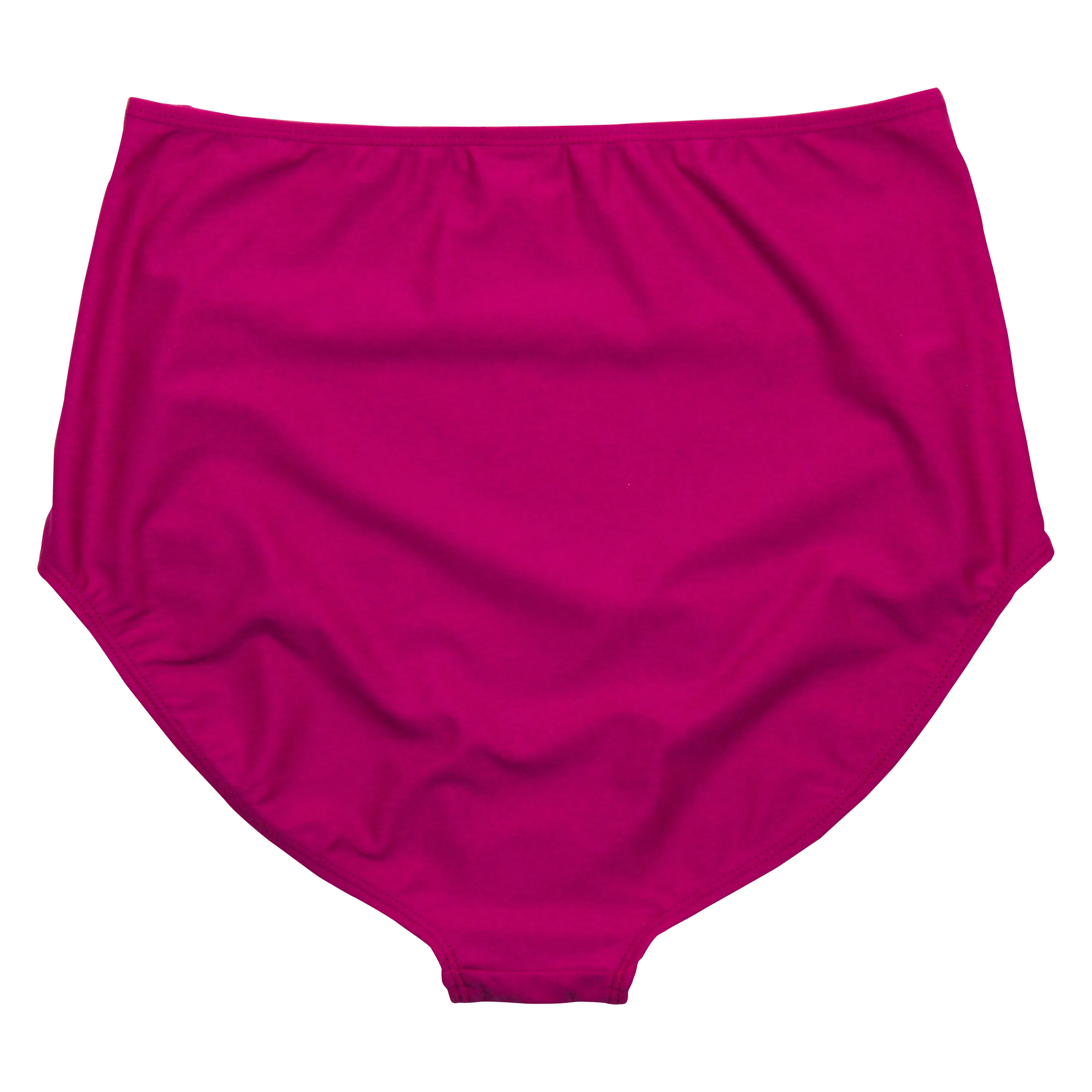 Women's High Waist Bikini Bottoms Ruched | "Fuchsia"