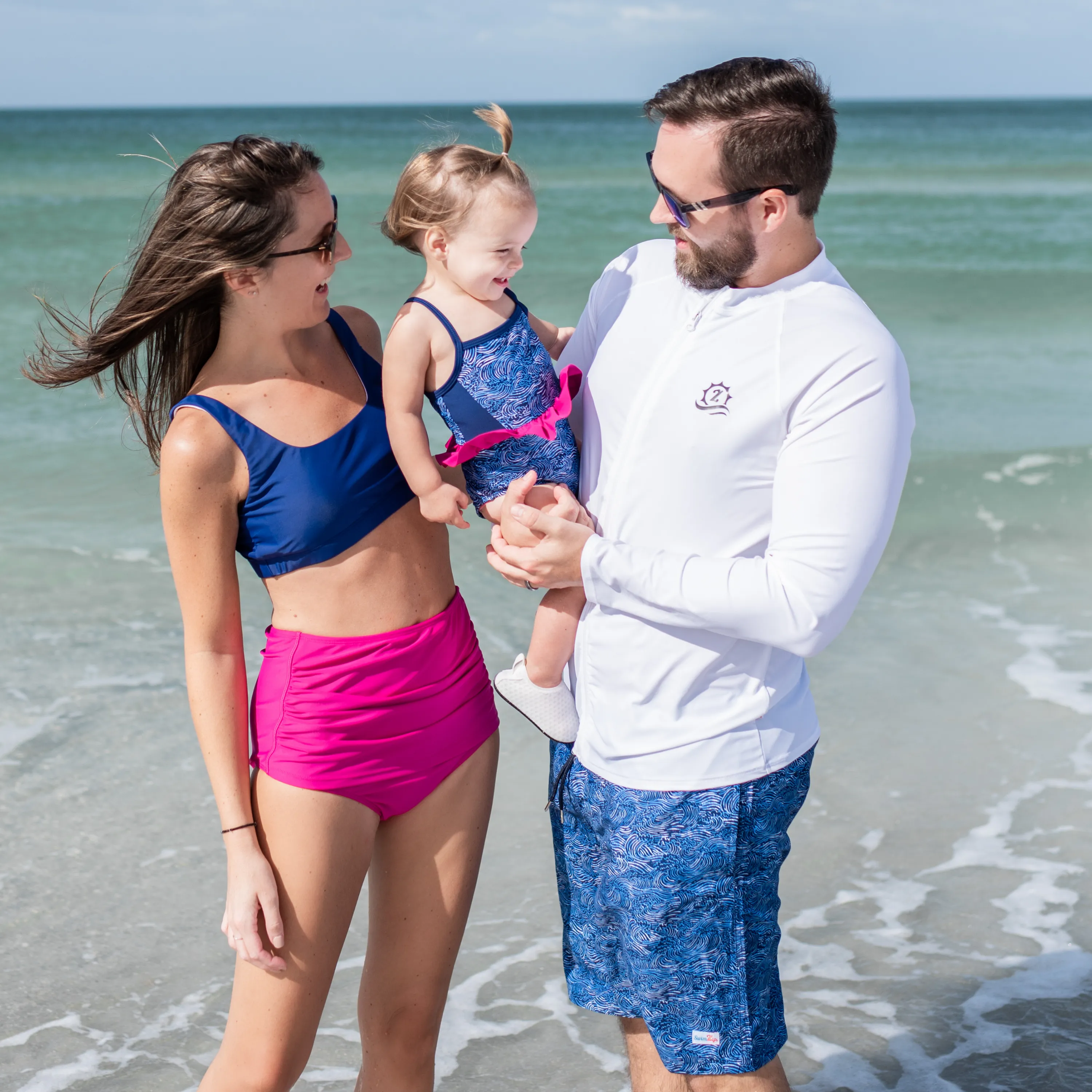 Women's High Waist Bikini Bottoms Ruched | "Fuchsia"