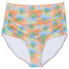 Women's High Waist Bikini Bottoms Ruched | "Groovy"