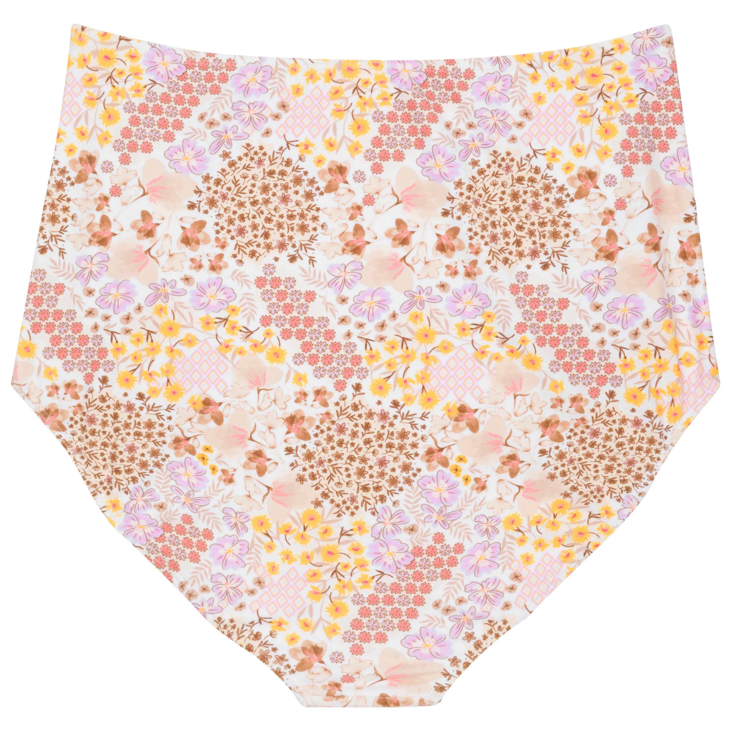 Women's High Waist Bikini Bottoms Ruched | "Meadows"