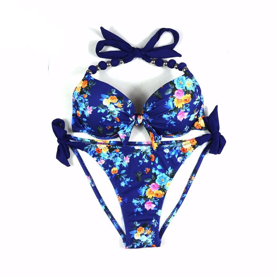 Women's Printed Push Up Beach Style Bikini