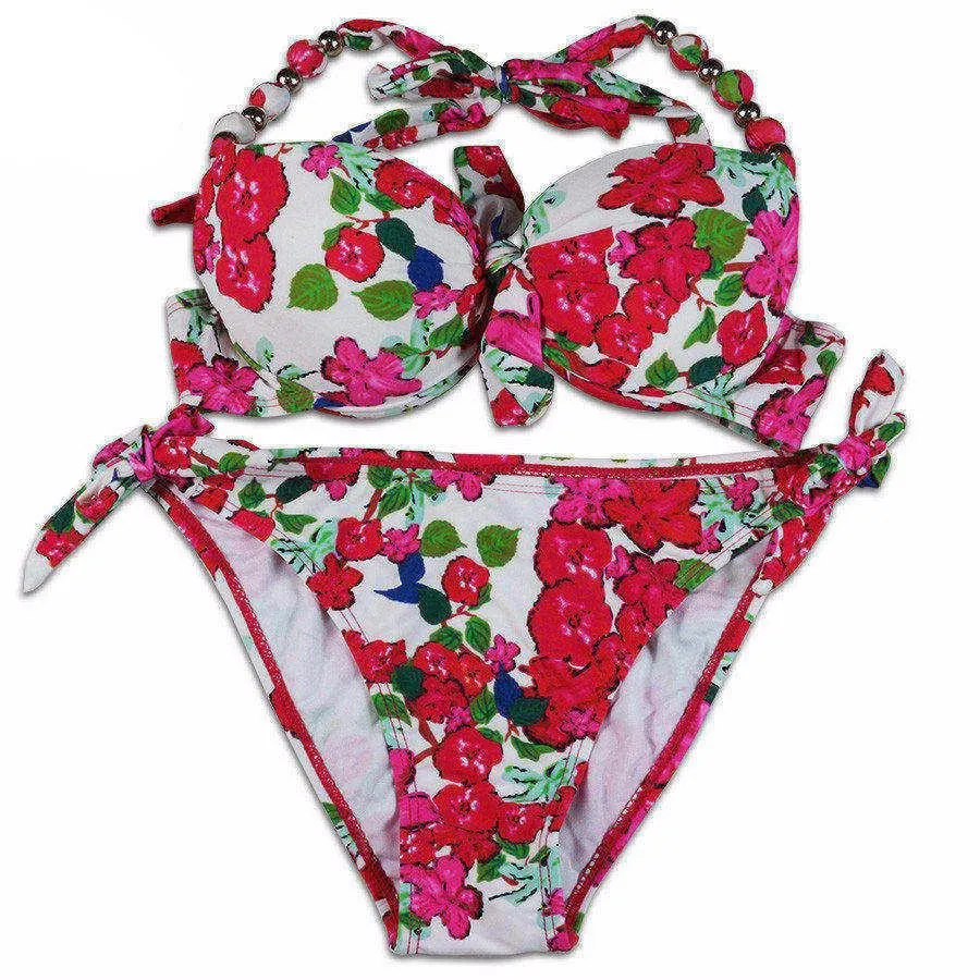 Women's Printed Push Up Beach Style Bikini