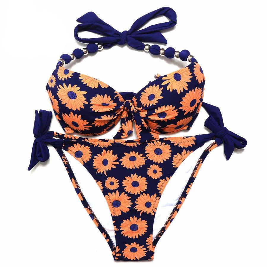 Women's Printed Push Up Beach Style Bikini